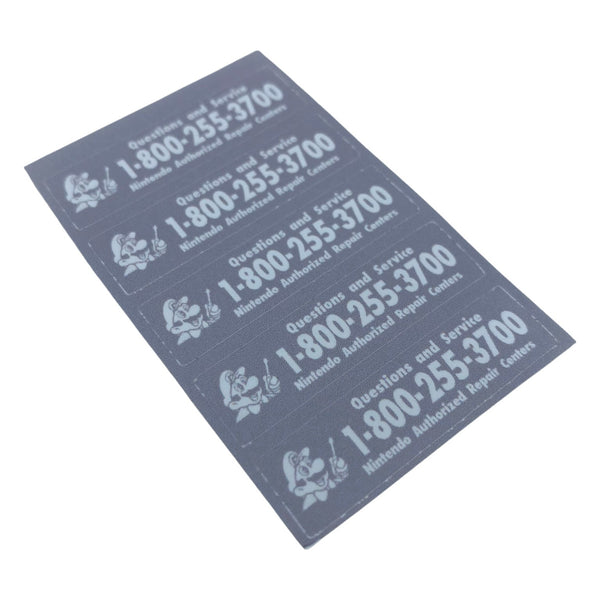 Reproduction US Service Sticker For Nintendo Game Boy Color & Pocket - 5 Pack Grey | Gameduck