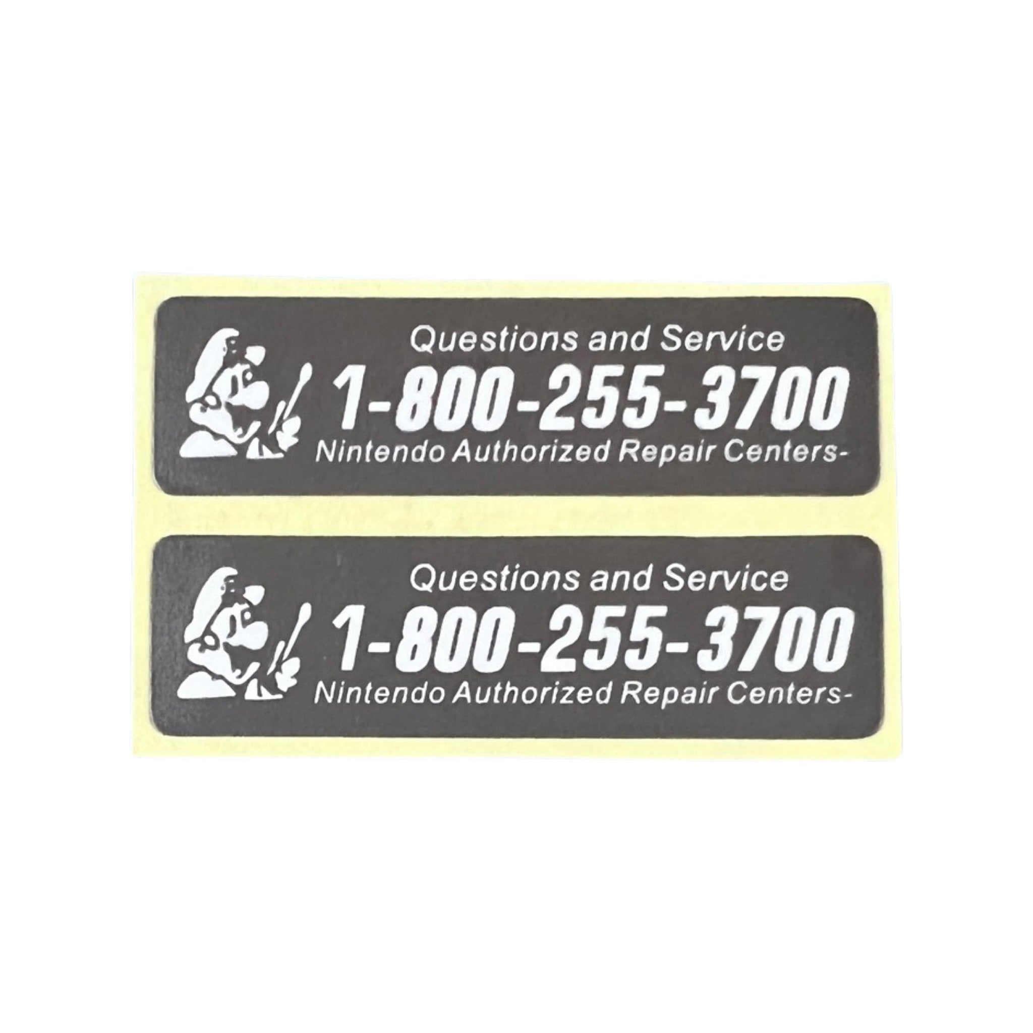 Reproduction US service sticker set for Game Boy Advance GBA SP Color Pocket 2 pack grey white | ZedLabz - 1