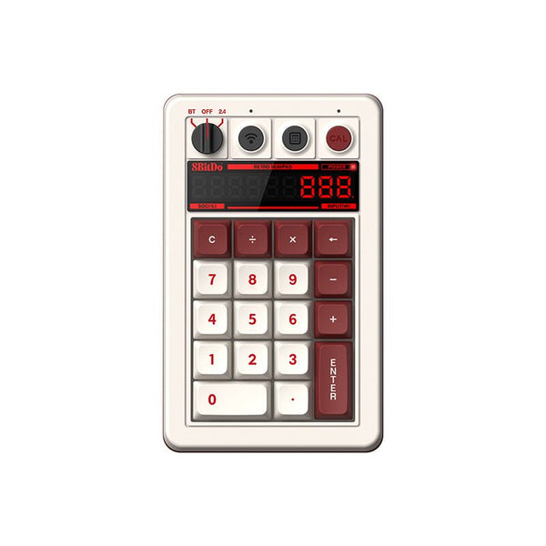 Retro 18 Mechanical Numpad Bluetooth, 2.4G & wired for Windows & Android - Fami Edition | 8BitDo - 1
