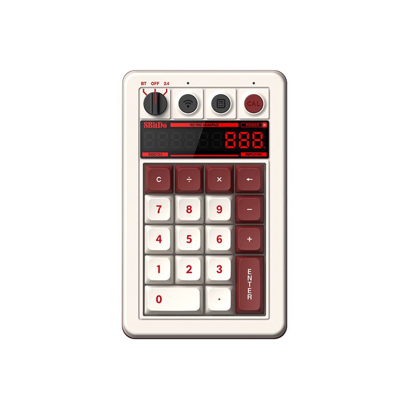 Retro 18 Mechanical Numpad Bluetooth, 2.4G & wired for Windows & Android - Fami Edition | 8BitDo - 1