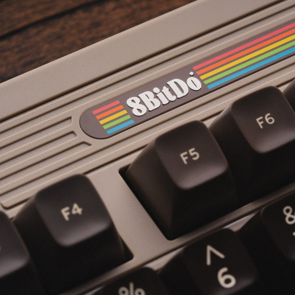Retro Mechanical Keyboard Bluetooth, 2.4G & wired for Windows & Android - US ANSI layout - C64 Edition | 8BitDo - 2