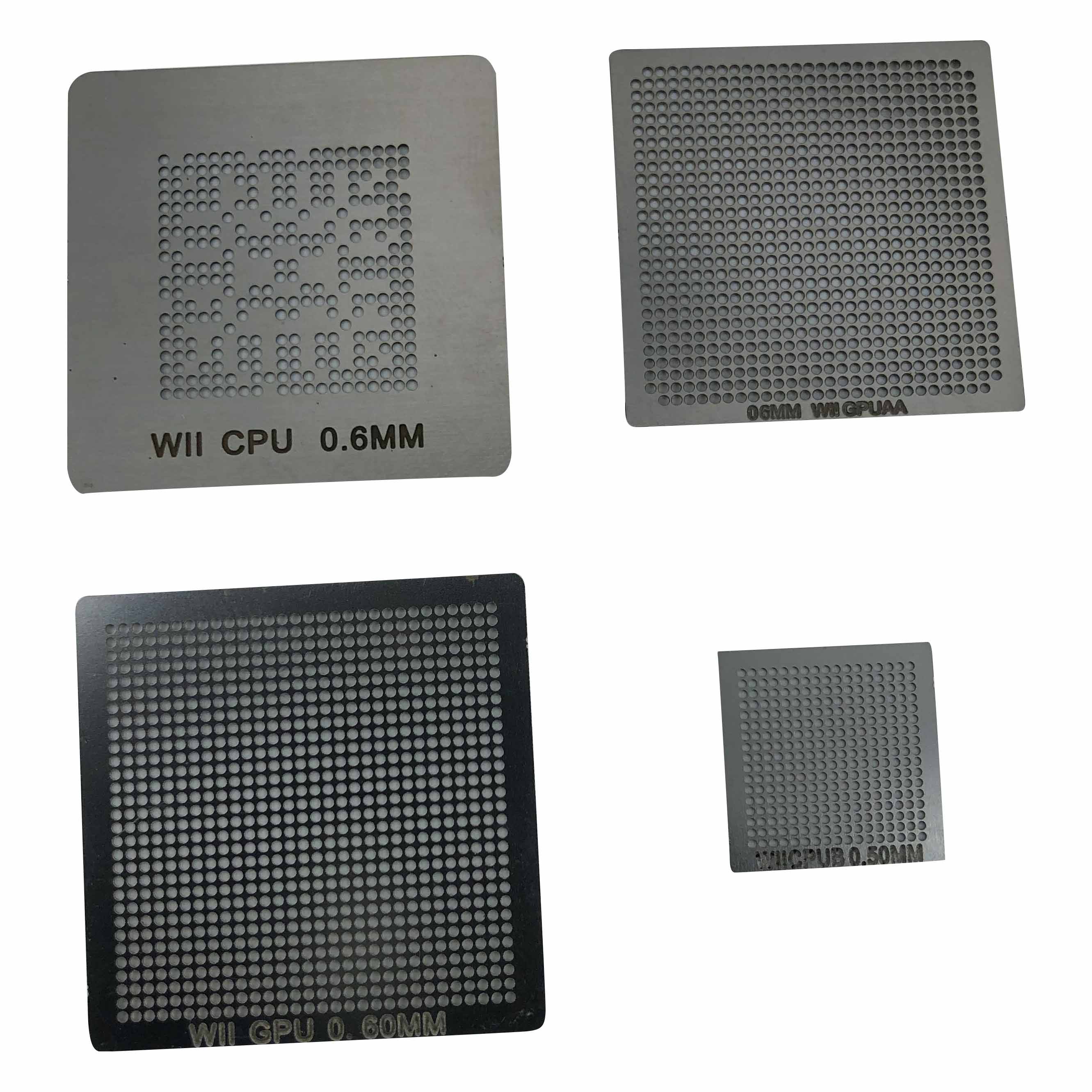 APU GPU BGA reballing Stencil set for Nintendo Wii rework template replacement - 4 peice | ZedLabz