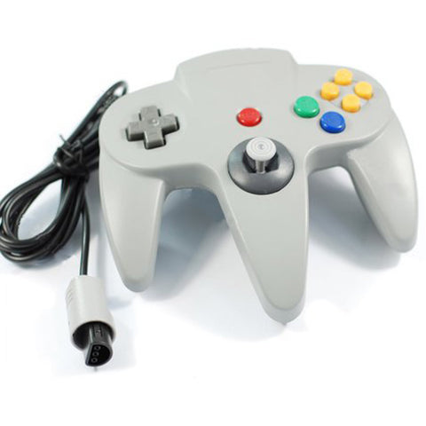 ZedLabz wired controller for Nintendo 64 - 2 pack - retro N64 gamepad grey