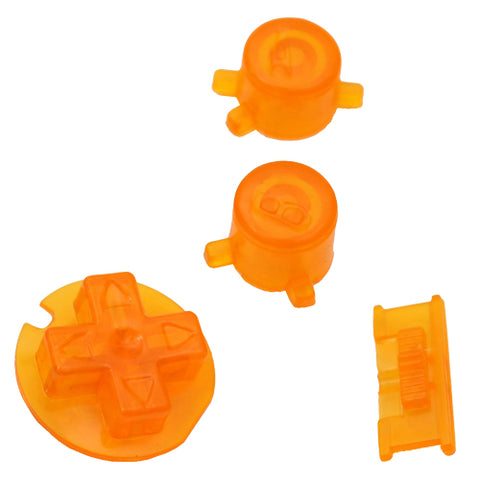 Replacement Button Set For Nintendo Game Boy Color - Clear Orange | ZedLabz