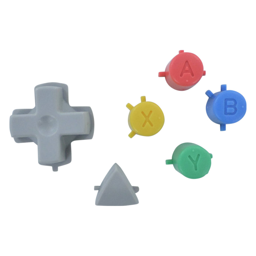 Original button set for Sega Dreamcast controller start, ABXY, D-pad, rubber centre pin internal replacement - PULLED | ZedLabz