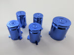 Replacement Metal Thumbsticks & Bullet Buttons Set For Xbox 360 Controllers - Blue | ZedLabz
