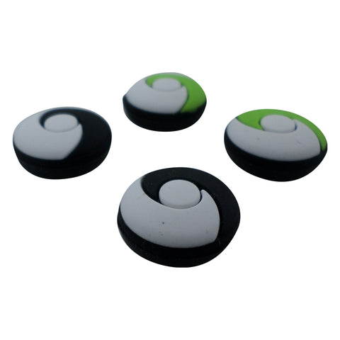 Thumbstick caps for Nintendo Switch Lite & Switch Joy-Con controller silicone grips Pokemon Taiji style - 4 pack Green & Black | ZedLabz