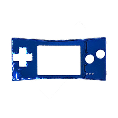 Faceplate screen for Nintendo Game Boy Micro console lens replacement - Chrome Blue REFURB | ZedLabz