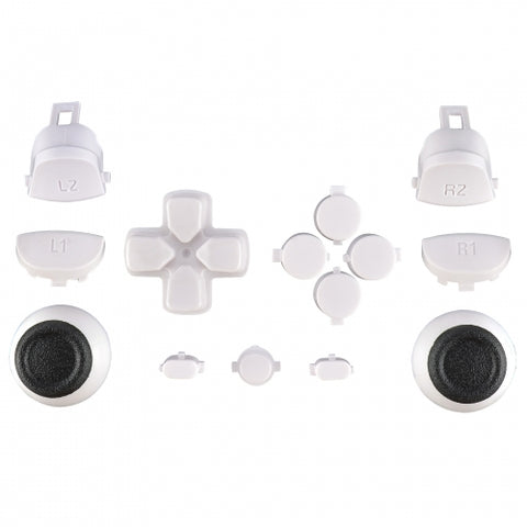 Replacement Full Button Set For Sony PS4 Pro Controllers - White | ZedLabz