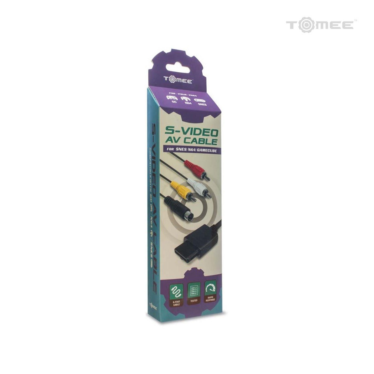 S - Video AV cable for Nintendo GameCube / N64 / SNES audio video lead 6ft | Tomee - 3