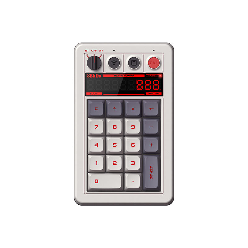 Retro 18 Mechanical Numpad Bluetooth, 2.4G & wired for Windows & Android - N Edition | 8BitDo