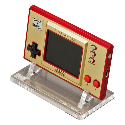 Display stand for Nintendo Game & Watch Super Mario Bro / Zelda console - Crystal Clear standard version | Rose Colored Gaming