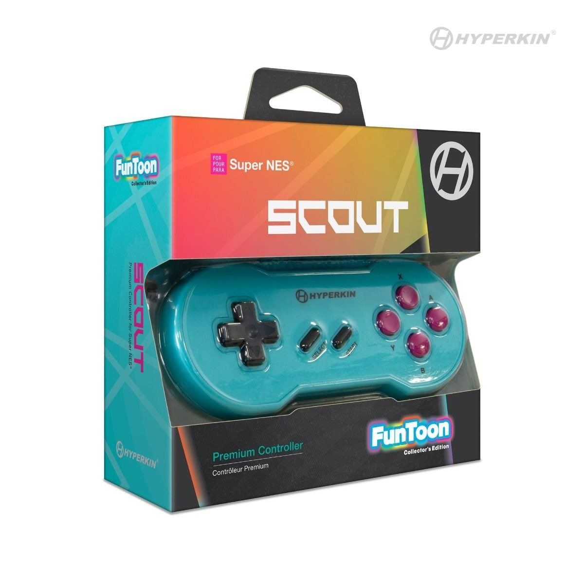 Hyper Game Menu Controller Scout Premium wired controller for SNES - Turquoise | Hyperkin