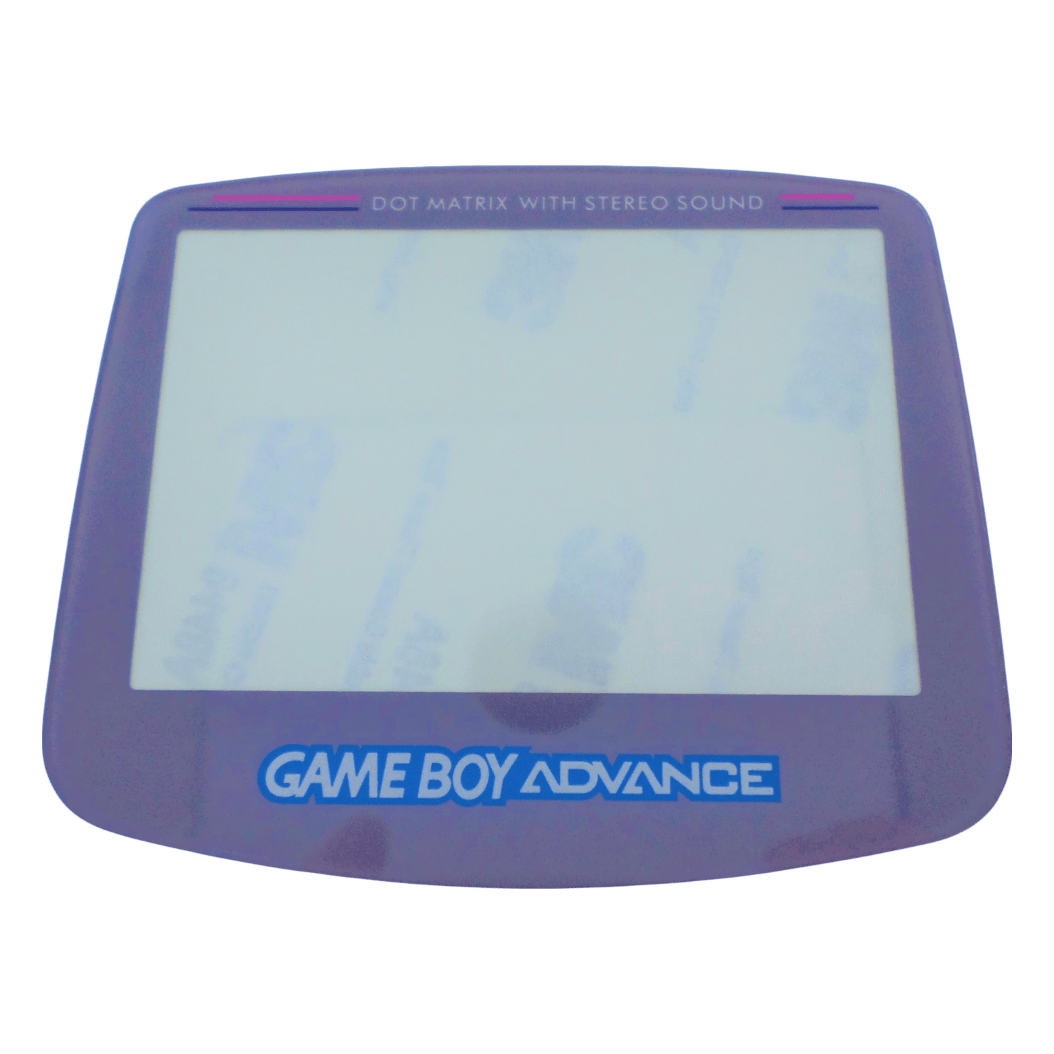 Screen lens GLASS for Nintendo Game Boy Advance replacement cover - Grey & Blue/Silver logo | ZedLabz - 3