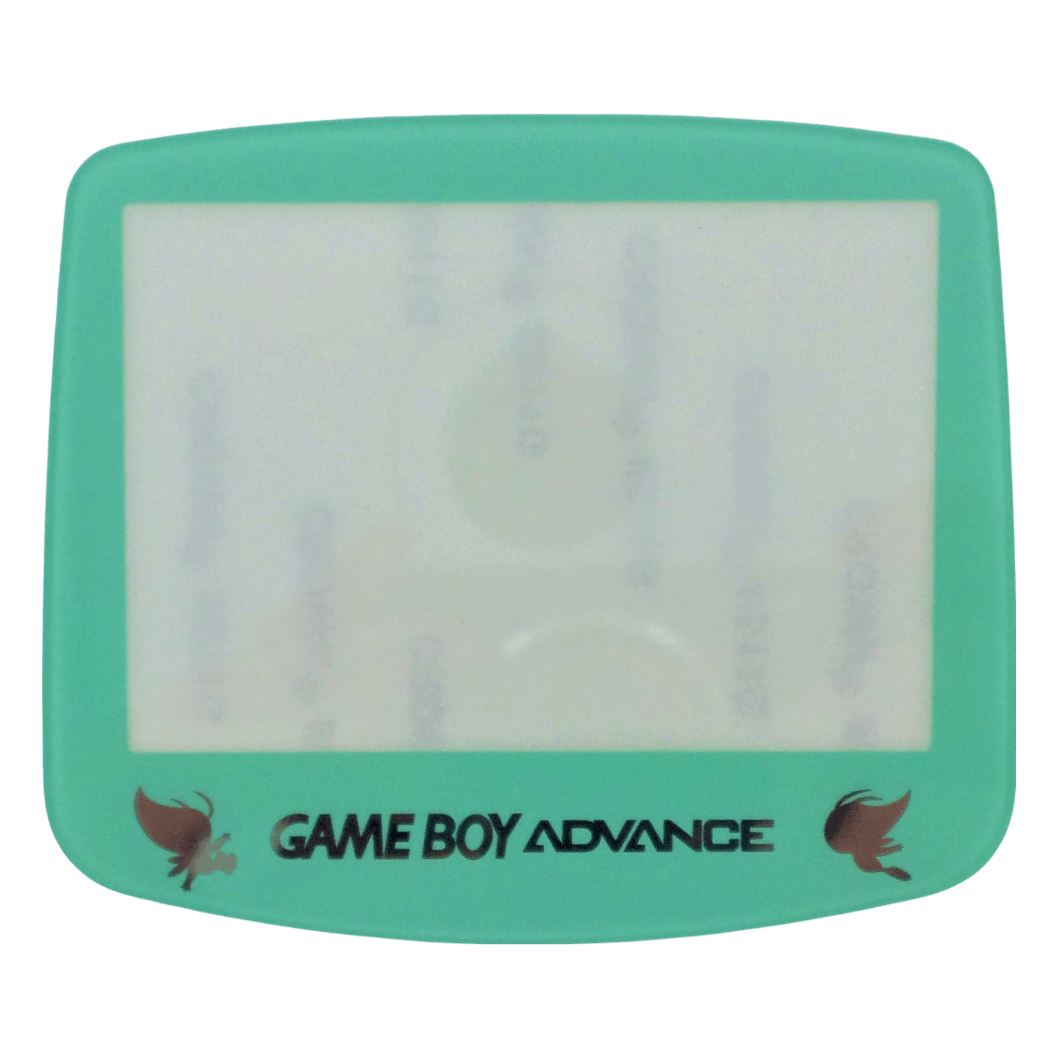 Screen lens GLASS for Nintendo Game Boy Advance replacement cover - Light Green/Holographic writing Celebi Edition | ZedLabz - 1