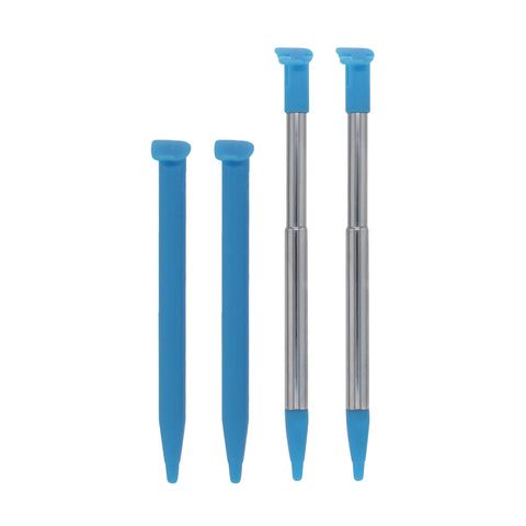 Replacement stylus pen pack for New Nintendo 2DS XL - 4 in 1 blue | ZedLabz