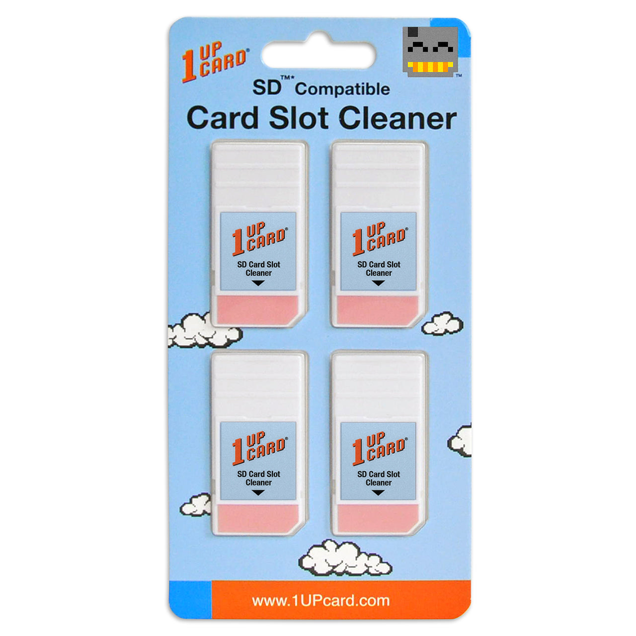 SD compatible memory card slot cleaner for Game console, Computer, Camera SDHC SDXC  | 1UPcard