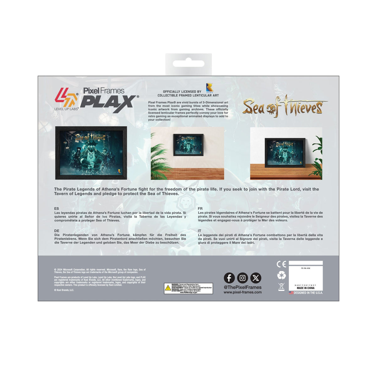 Sea of Thieves Guardians of Fortune Plax lenticular frame wall art officially licensed 10"x12" inch (25x30cm) | Pixel Frames - 3