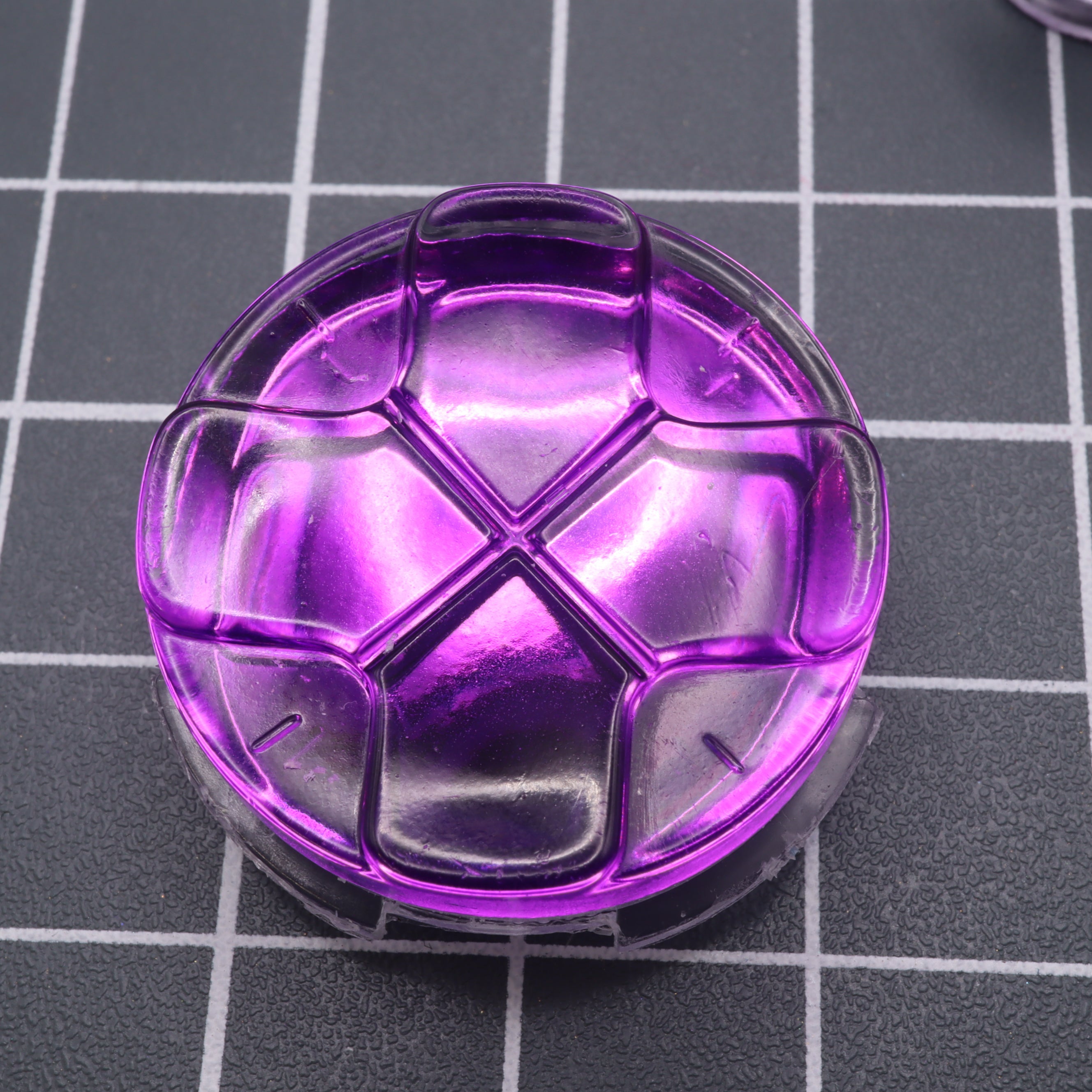 Hand cast custom resin buttons for Sega Game Gear - Chrome purple | Lab Fifteen Co