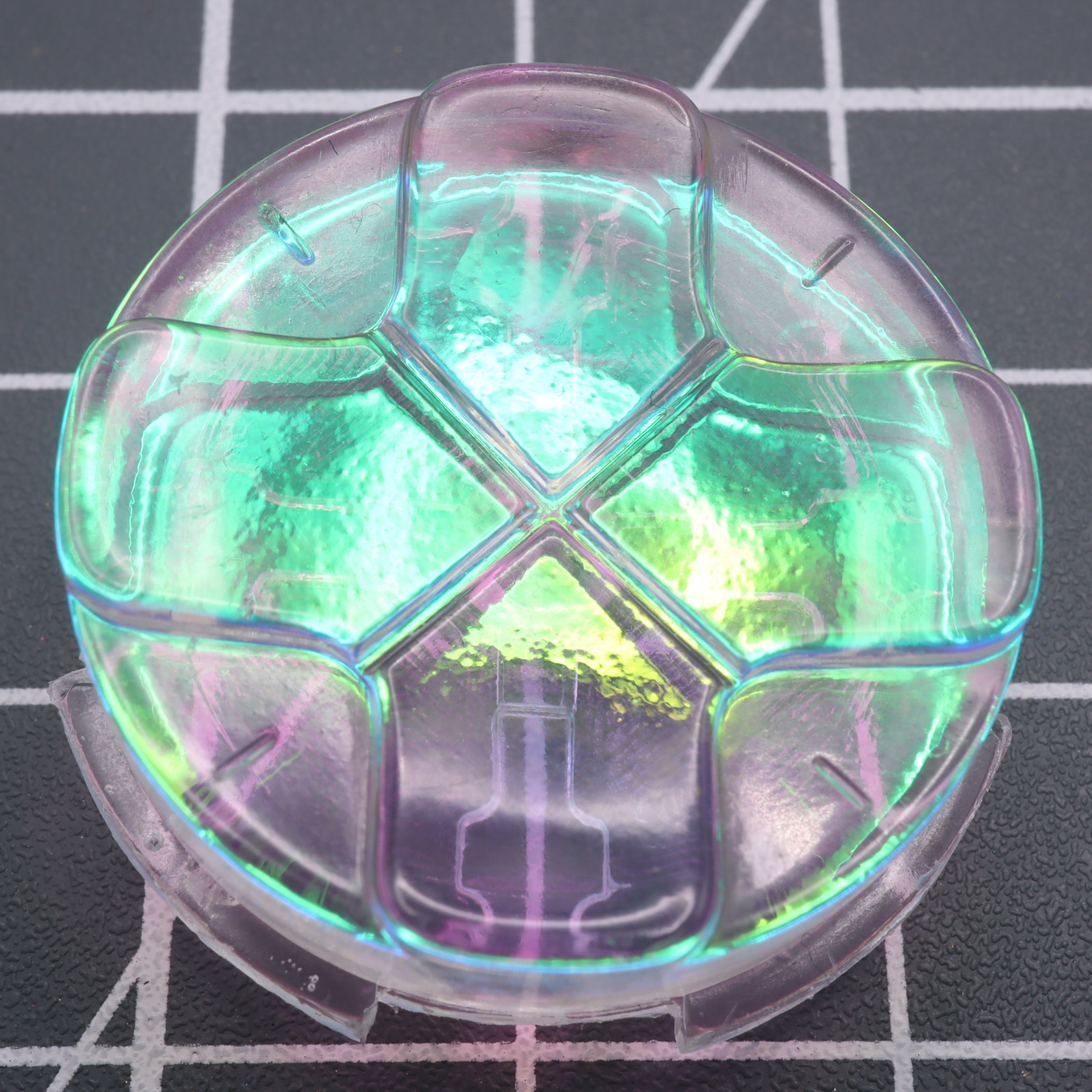 Hand cast custom resin buttons for Sega Game Gear - Sunset opal | Lab Fifteen Co