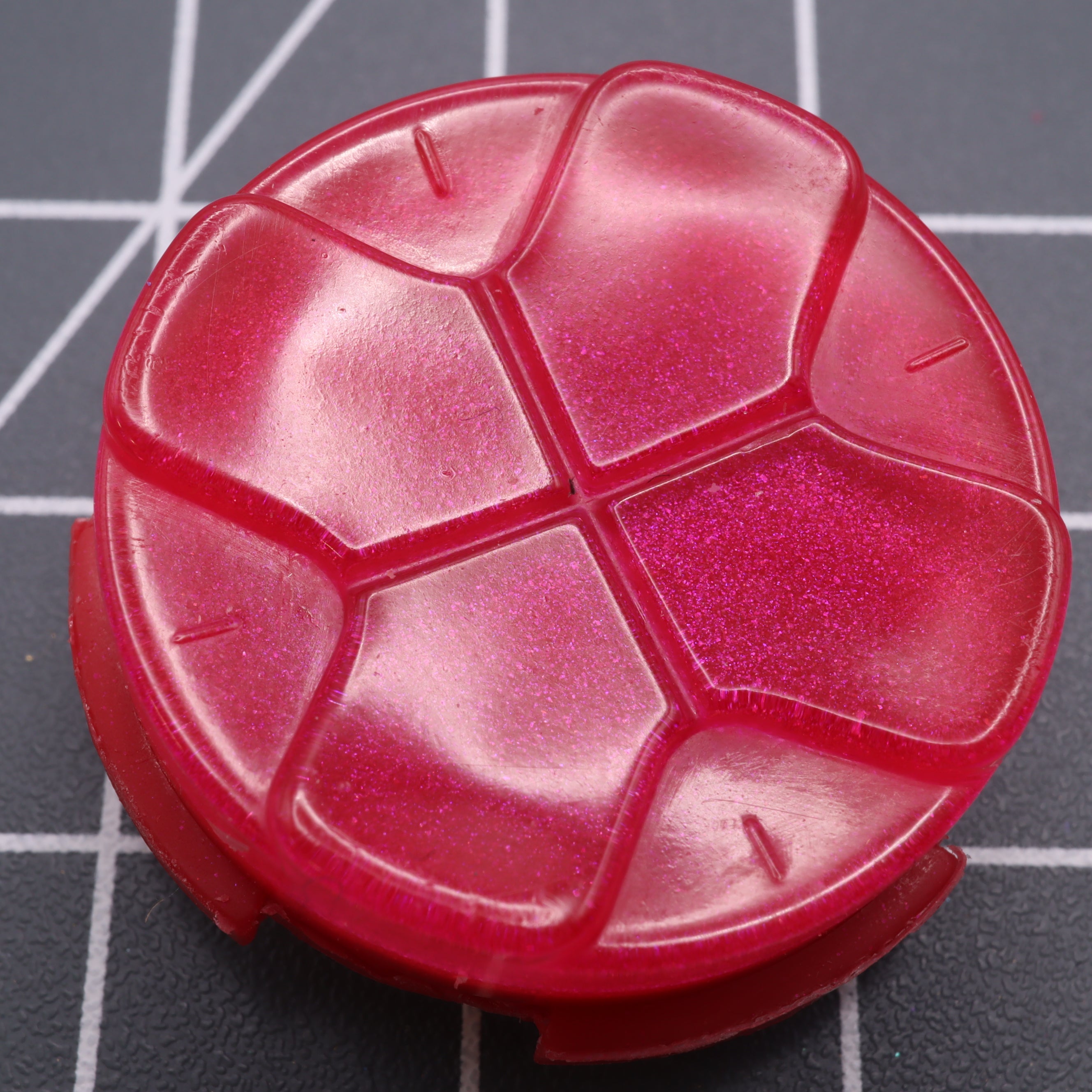 Hand cast custom resin buttons for Sega Game Gear - Raspberry candy | Lab Fifteen Co