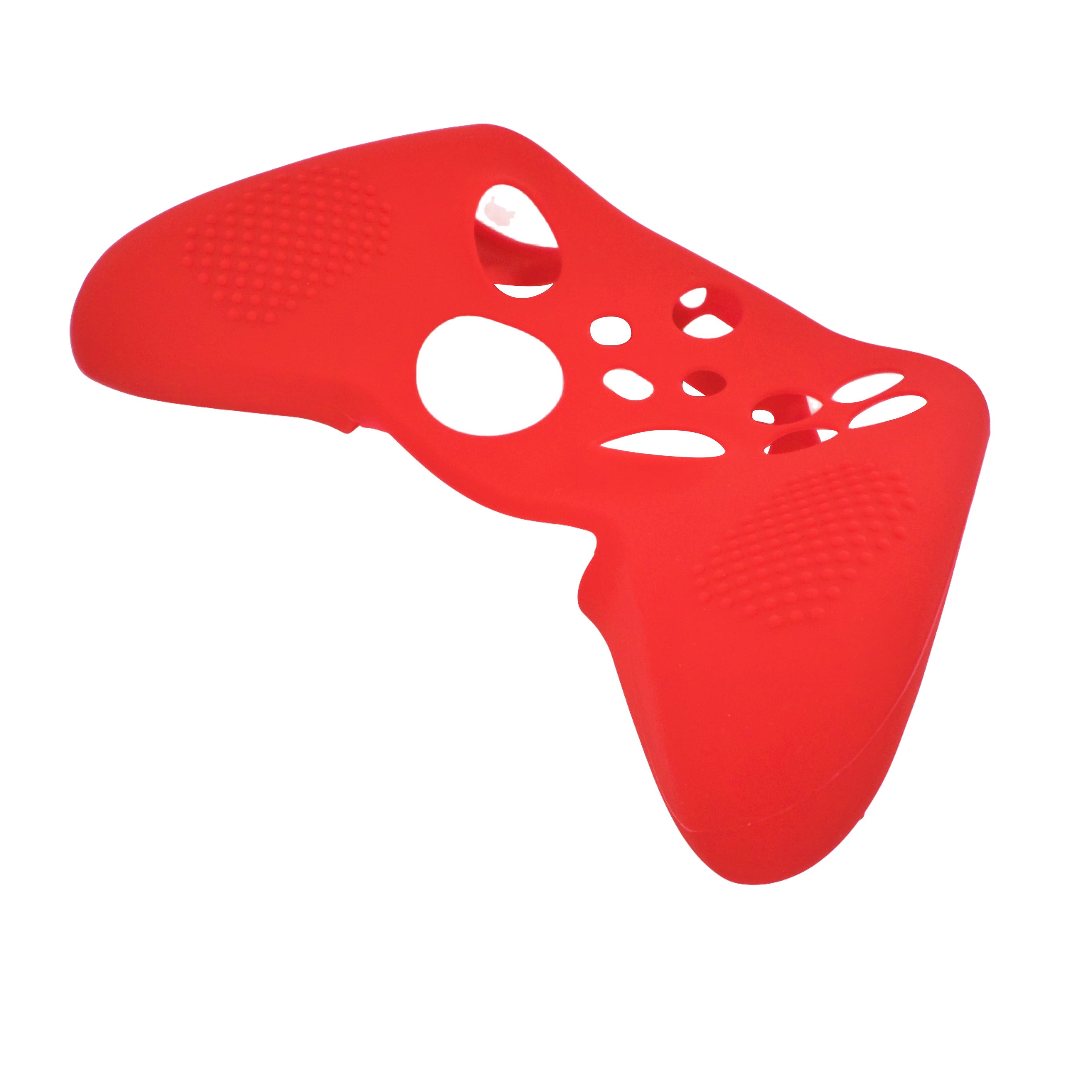 Skin grip cover for Xbox Series X controller soft silicone rubber with ribbed handle - Red | ZedLabz
