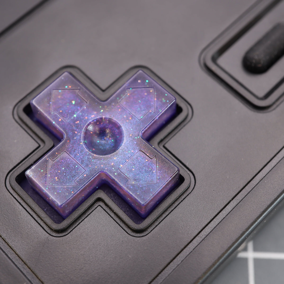 Hand cast custom resin buttons for Nintendo NES controller NES-004 (also fits Game Boy DMG-01) - Cosmic Purple | Lab Fifteen Co