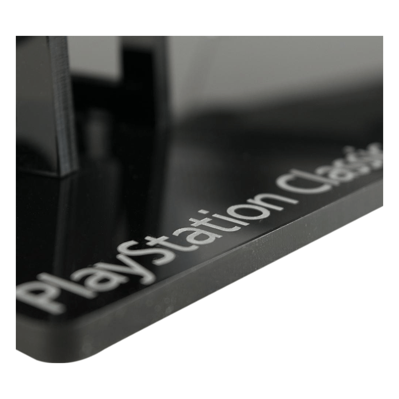 Shelf candy display stand for PlayStation Classic console & controller - Crystal Black | Rose Colored Gaming - 4
