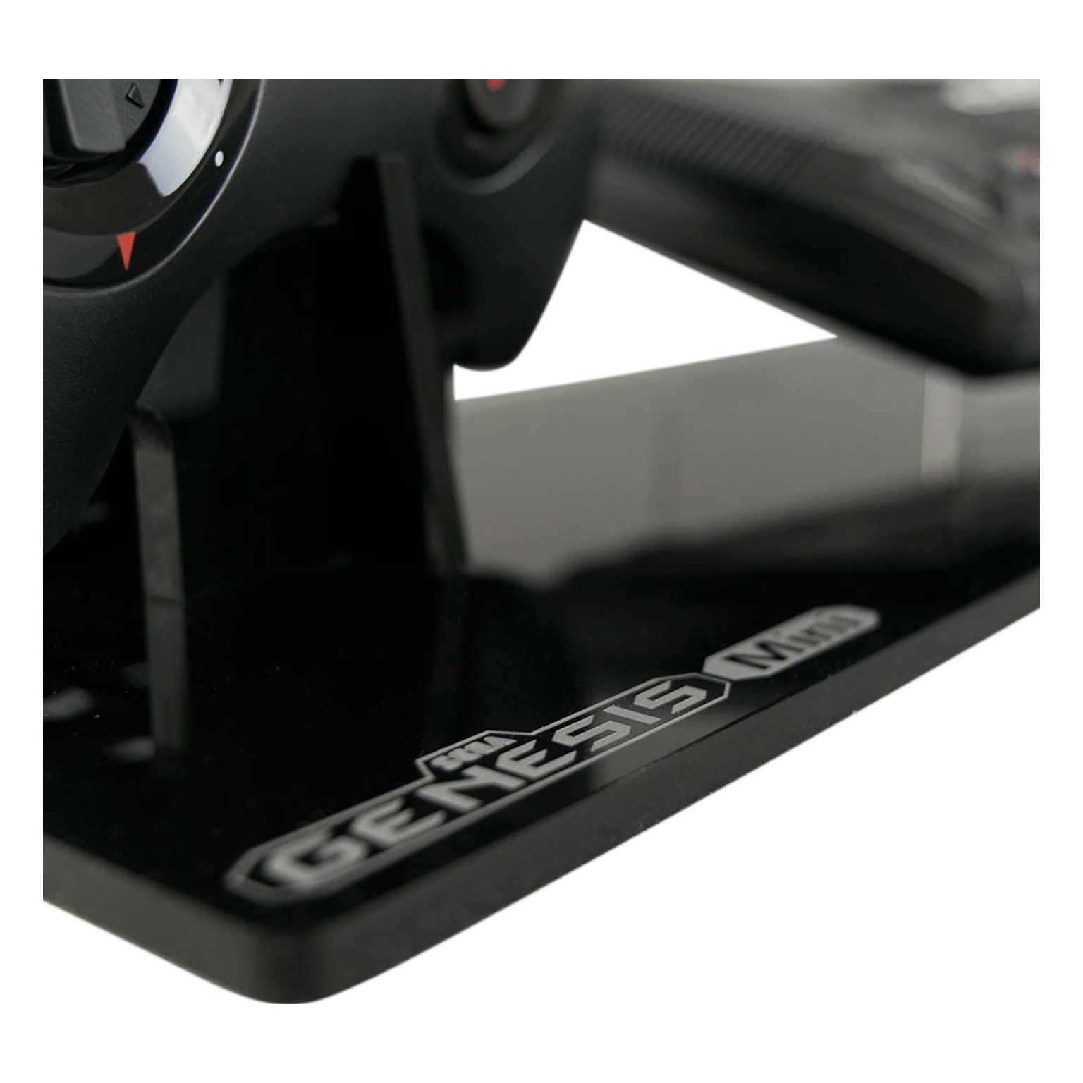 Shelf Candy stand for Sega Genesis Classic Mini holder console & controller - Crystal Black | Rose Colored Gaming - 3