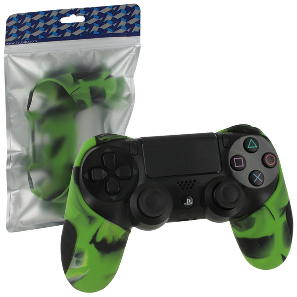 Silicone Grip Cover Skin For Sony PS4 Controllers - Camo Green | ZedLabz