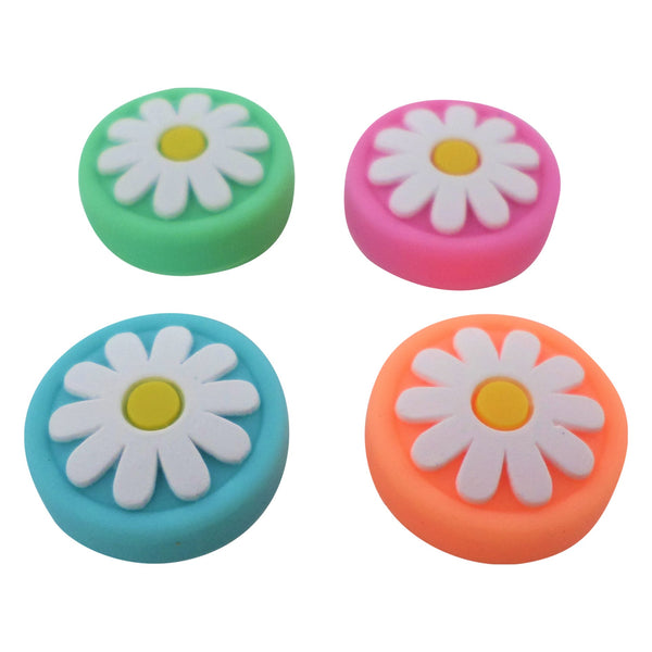 Silicone thumb grip stick caps for Nintendo Switch Lite & Switch Joy-Con - 4 pack Animal Crossing edition Multi colour flower | ZedLabz