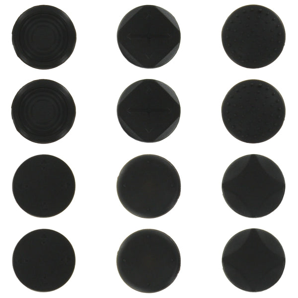 Silicone thumb grips & D-pad rockers for Sony PS Vita 1000 & 2000 Slim - 14 in 1 pack black | ZedLabz
