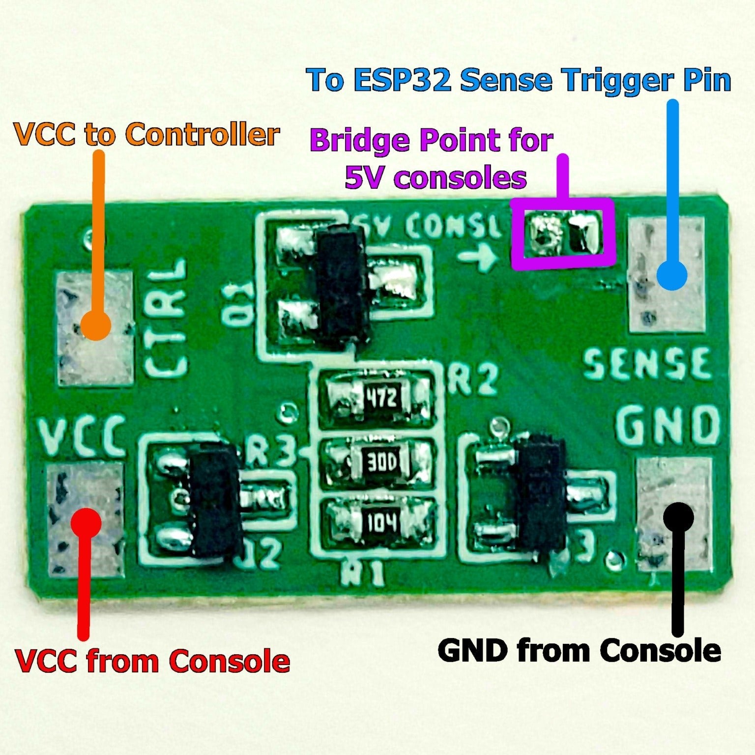Single Current Mirror Sense Port Trigger PCB for Blue Retro | Helder Game Tech - 2