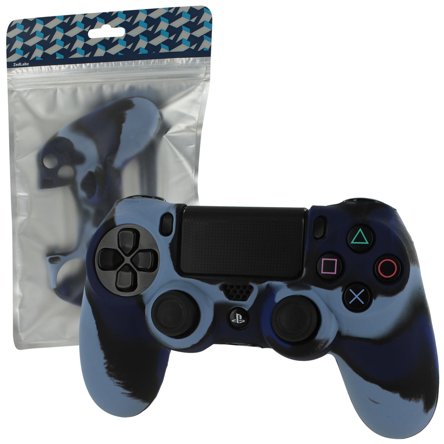 Skin cover for Sony PS4 controller protective with ribbed handle soft silicone | ZedLabz - 8