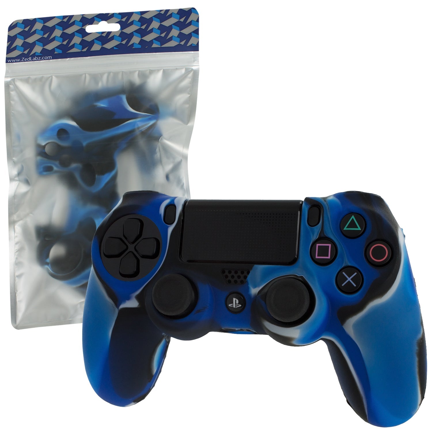 Skin cover for Sony PS4 controller protective with ribbed handle soft silicone | ZedLabz - 6