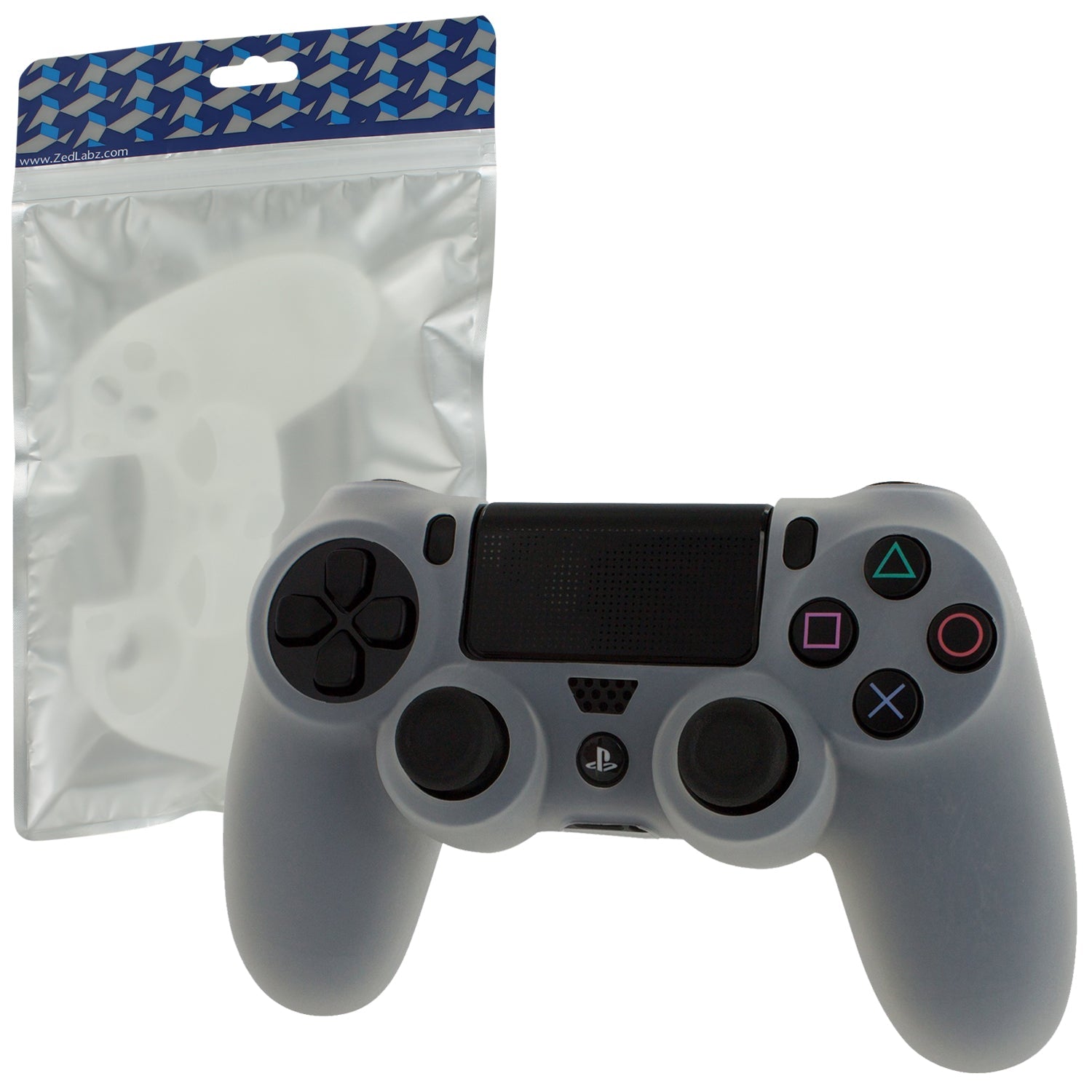 Skin cover for Sony PS4 controller protective with ribbed handle soft silicone | ZedLabz - 3