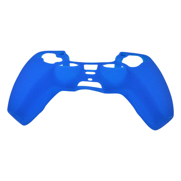Skin grip cover for Sony PS5 controller silicone rubber leather textured - Blue | ZedLabz