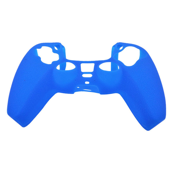 Skin grip cover for Sony PS5 controller silicone rubber leather textured - Blue | ZedLabz