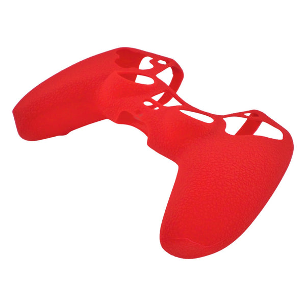 Skin grip cover for Sony PS5 controller silicone rubber leather textured - Red | ZedLabz