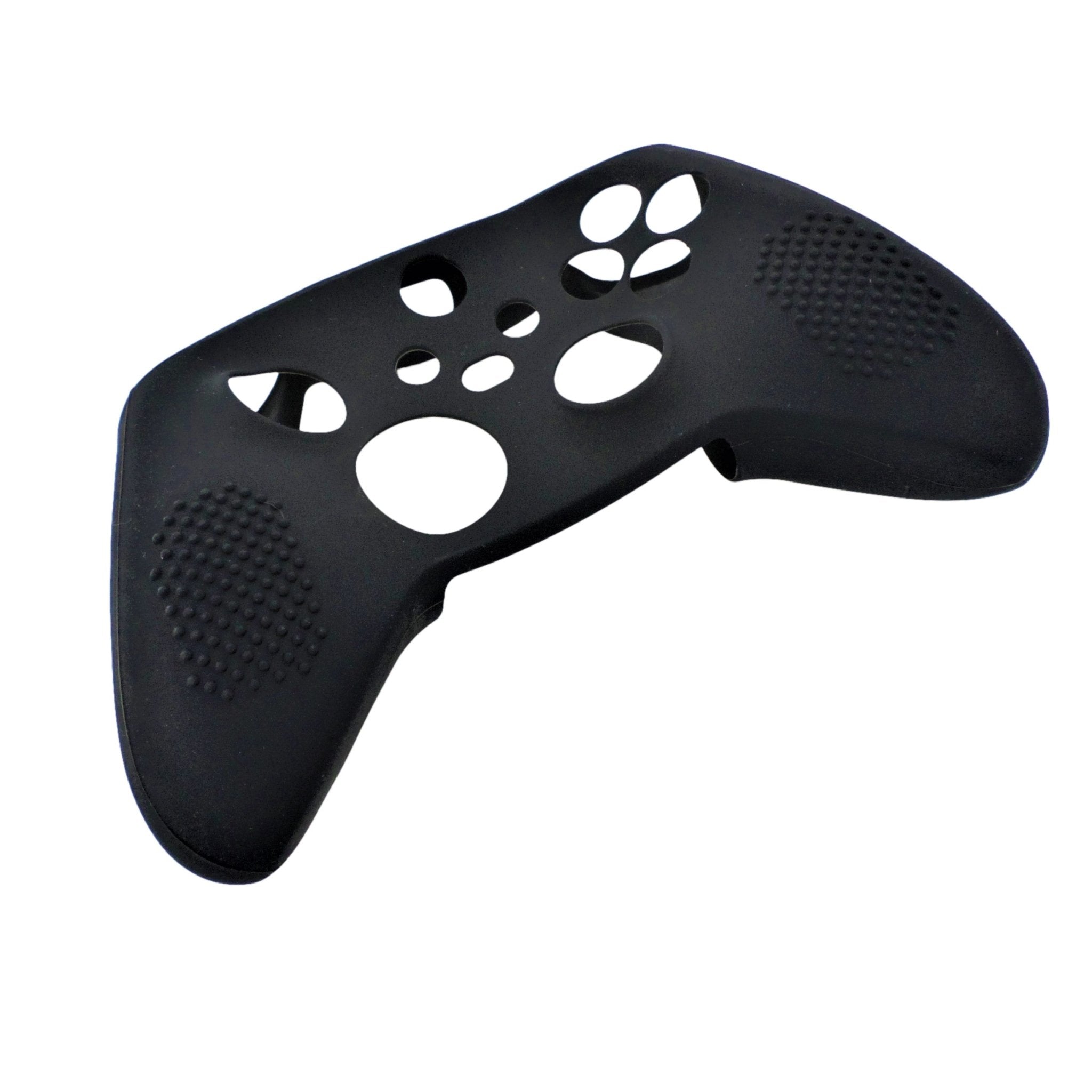 Skin grip cover for Xbox Series X controller soft silicone rubber with ribbed handle - Black | ZedLabz - 4