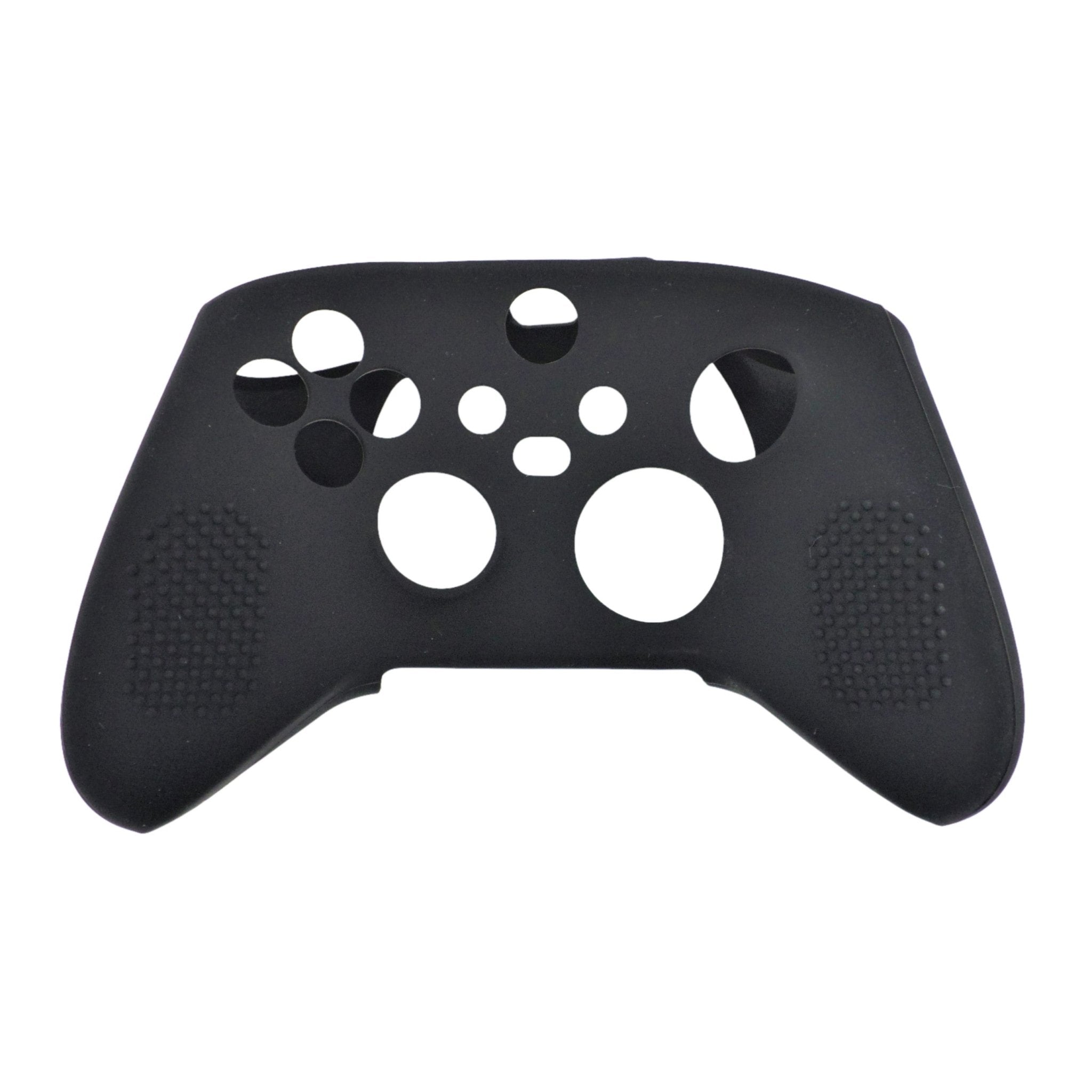 Skin grip cover for Xbox Series X controller soft silicone rubber with ribbed handle - Black | ZedLabz - 5