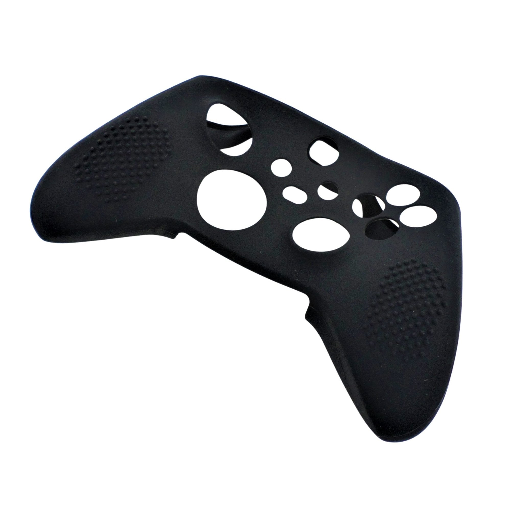 Skin grip cover for Xbox Series X controller soft silicone rubber with ribbed handle - Black | ZedLabz - 3