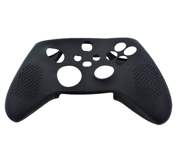 Skin grip cover for Xbox Series X controller soft silicone rubber with ribbed handle - Black | ZedLabz
