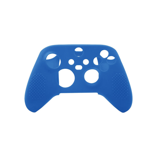 Skin grip cover for Xbox Series X controller soft silicone rubber with ribbed handle - Blue | ZedLabz