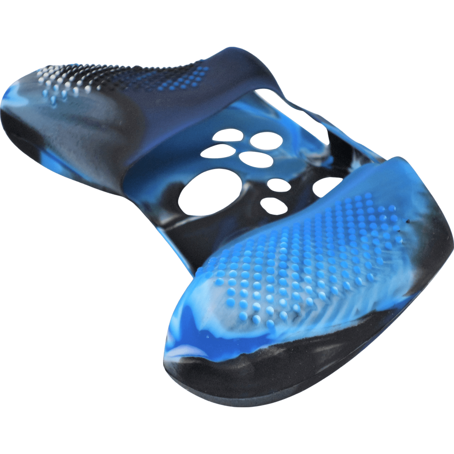 Skin grip cover for Xbox Series X controller soft silicone rubber with ribbed handle - Camo Blue | ZedLabz - 6