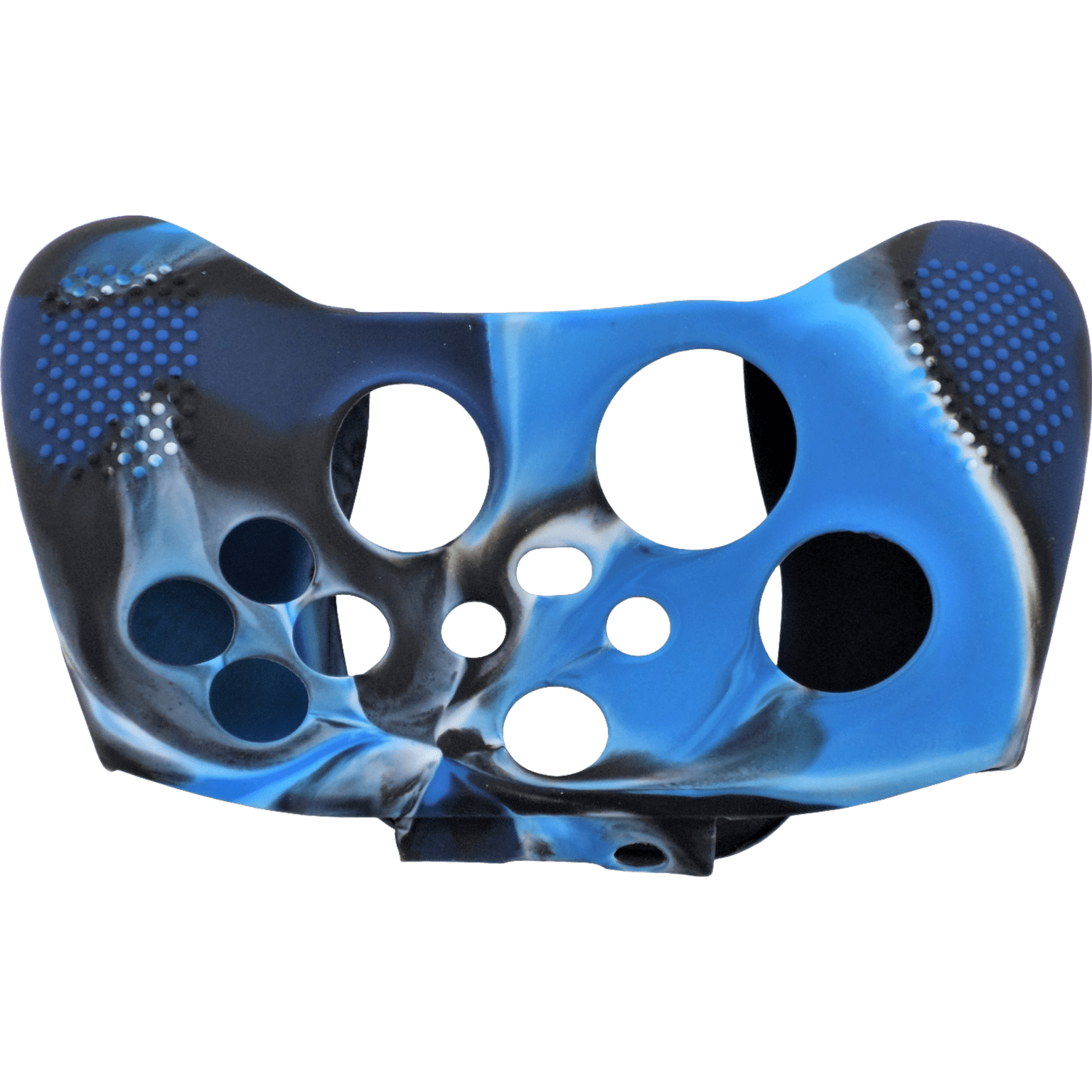 Skin grip cover for Xbox Series X controller soft silicone rubber with ribbed handle - Camo Blue | ZedLabz - 7
