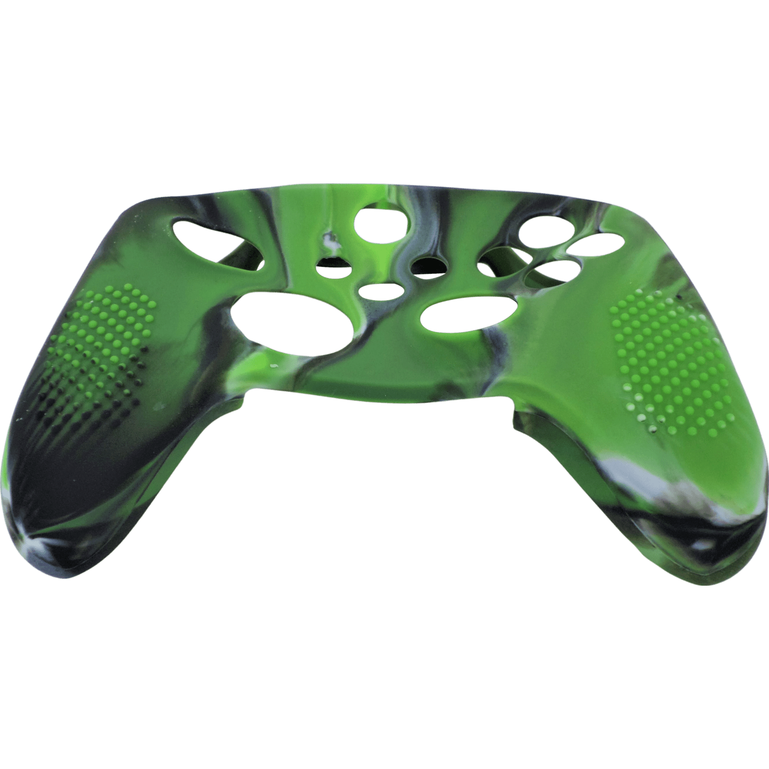 Skin grip cover for Xbox Series X controller soft silicone rubber with ribbed handle - Camo Green | ZedLabz - 2