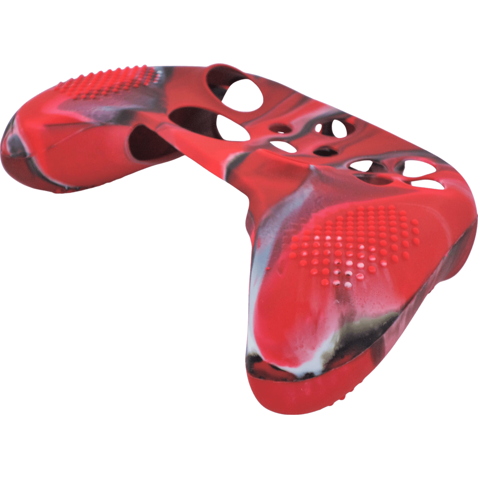 Skin grip cover for Xbox Series X controller soft silicone rubber with ribbed handle - Camo Red | ZedLabz - 5