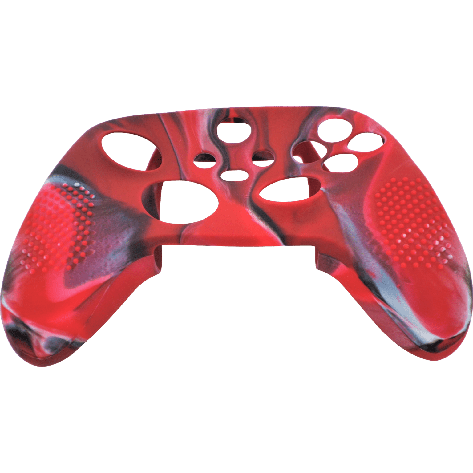 Skin grip cover for Xbox Series X controller soft silicone rubber with ribbed handle - Camo Red | ZedLabz - 2