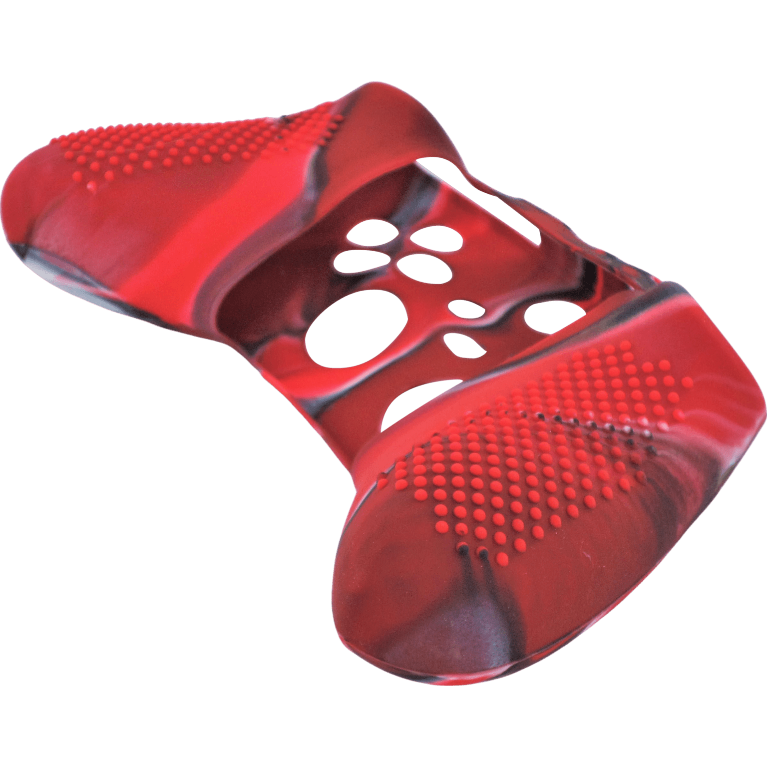 Skin grip cover for Xbox Series X controller soft silicone rubber with ribbed handle - Camo Red | ZedLabz - 7